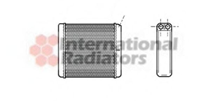 Радіатор обігрівача VECTRA A/CALIBR +AC 88-95 Van Wezel Van Wezel (37006206) - зображення 1