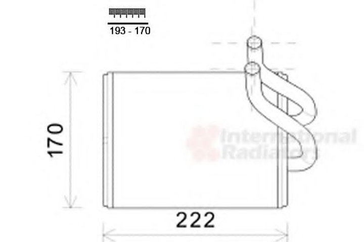 Радіатор обігрівача SORENTO 2.4i/3.5i 02-06 вир-во Van Wezel Van Wezel (83006170) - зображення 1