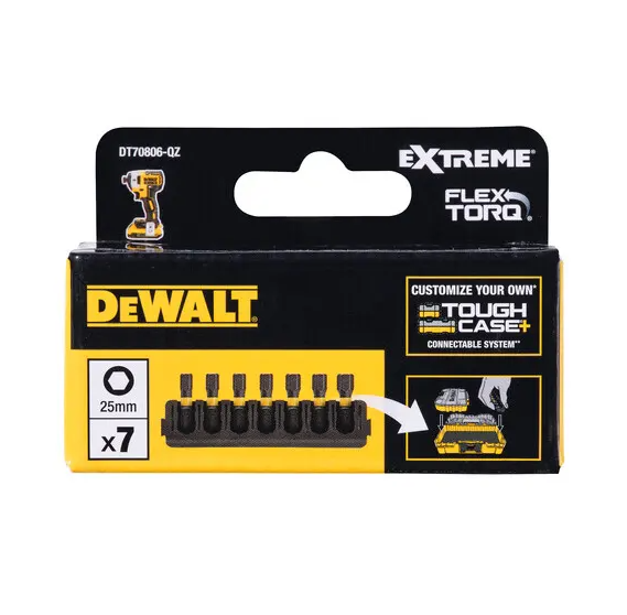 Кассета с битами DeWALT FlexTorq, L = 25 мм, H3, H4 - 3 шт, H5 - 2 шт, H6 DT70806 - изображение 2
