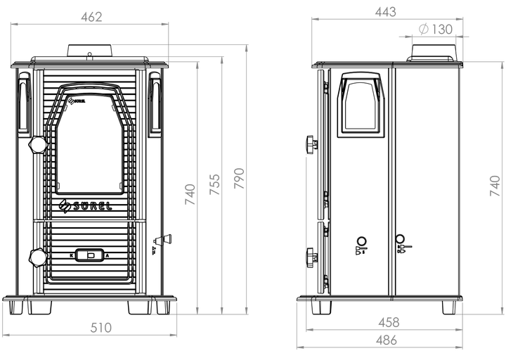 Піч-камін Duval EM-5114BL (BLACK EDITION) - зображення 5