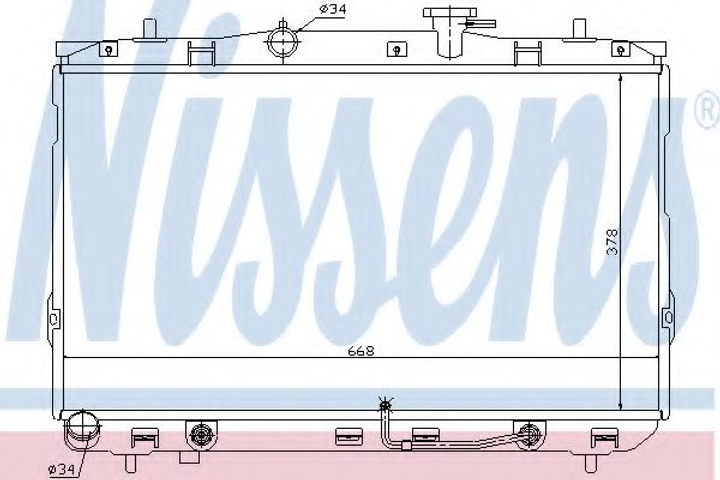 Радиатор охлаждения HYUNDAI COUPE GK 02- 2.0 i 16V пр-во Nissens Nissens (67489) - изображение 1