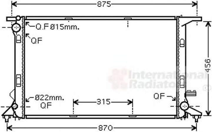 Радиатор охлаждения AUDI A4/A7 пр-во Van Wezel Van Wezel (03002290) - изображение 1