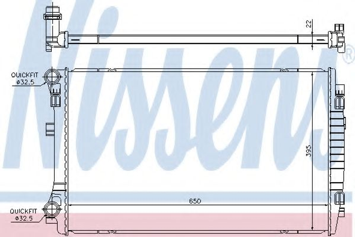 Радиатор охлаждения AUDI SEAT Volkswagen SKODA пр-во Nissens Nissens (65303) - изображение 1