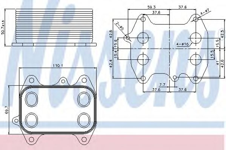 Радіатор масляний VW вир-во Nissens Nissens (90681) - зображення 1