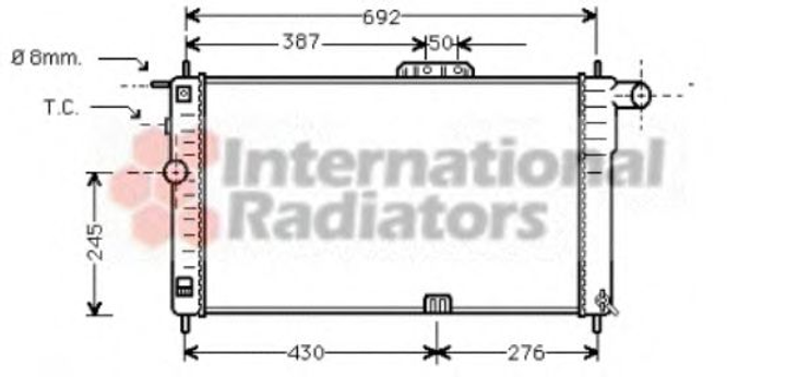 Радиатор охлаждения DAEWOO NEXIA 15 MT - AC 94- Van Wezel Van Wezel (81002001) - изображение 1