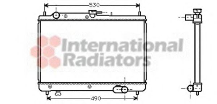 Радіатор охолодження двигуна 323 13/16/18 MT 89- small Van Wezel Van Wezel (27002066) - зображення 1