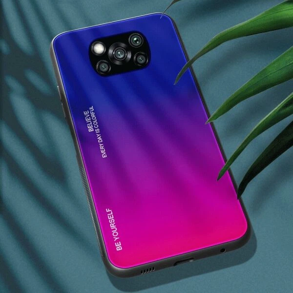Защитный чехол Deexe Gradient Color для Xiaomi Poco X3 / Poco X3 Pro - Blue / Rose - изображение 2