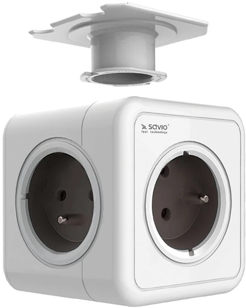 Kostka zasilająca SAVIO Powercube PC-02 1.5 m 5 gniazd (5901986046851) - obraz 3