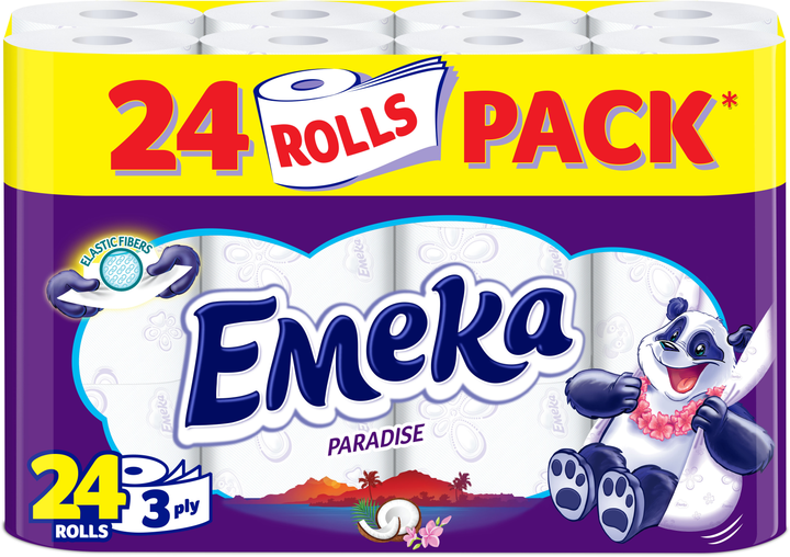 ROZETKA | Туалетний папір Emeka Elastic Fibres Paradise 3 шари 24 ...