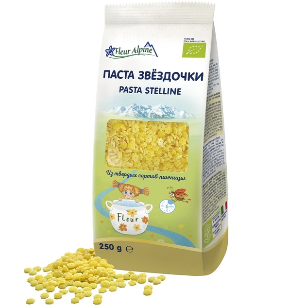 Макароны органические Fleur Alpine Звездочки 250 г (8007290000064) - изображение 2