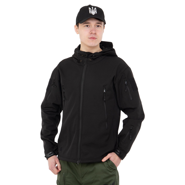 Куртка тактическая флисовая SP-Sport TY-7491 размер: 3XL (54-56) Цвет: Черный - изображение 1