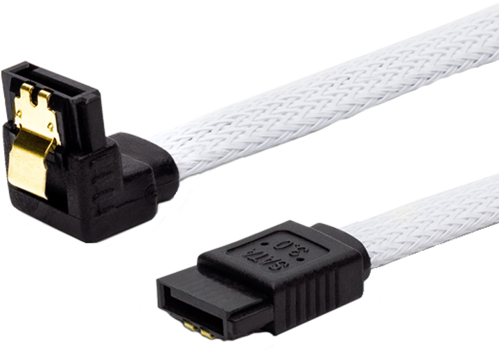 Kabel Savio SATA III 0.5 m, Biały (SAVGAK-07) - obraz 1