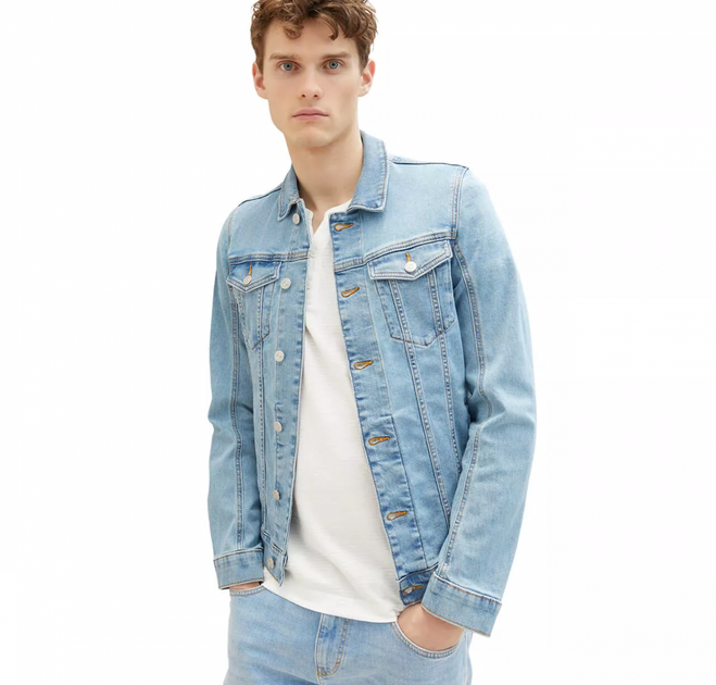 Джинсова куртка Tom Tailor M Синій 1035658-10118 - Фото 1 Джинсова куртка Tom Tailor M Синій 1035658-10118 - зображення 1