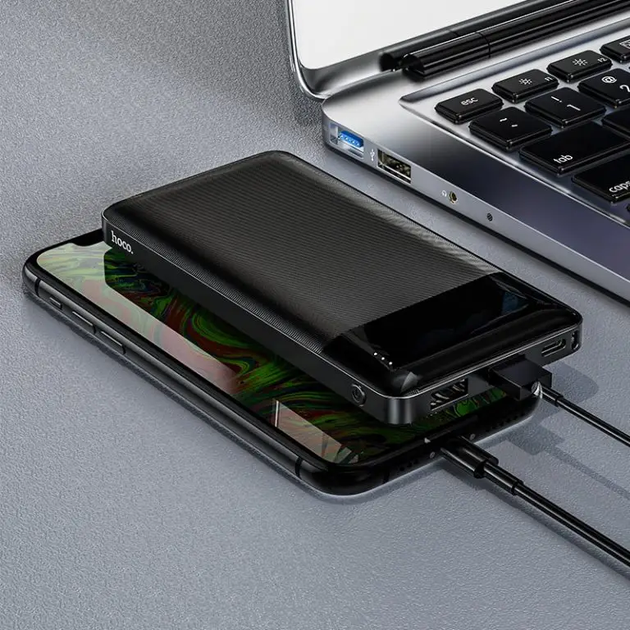 Powerbank Hoco J72 10000 mAh Type-C Чорний G-2442 - Фото 2 Powerbank Hoco J72 10000 mAh Type-C Чорний G-2442 - изображение 2