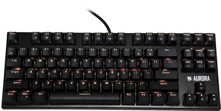 Klawiatura przewodowa iBOX Aurora K2-R Blue Switch USB Czarna (IKGMK2R) - obraz 4