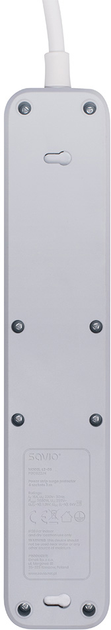 Listwa zasilająca SAVIO LZ-08 3 m 4 gniazda Biała (5901986047834) - obraz 6