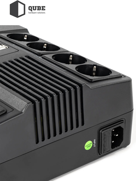 ИБП QUBE AIO 1050 1050VA/600W LCD 8 x Schuko RJ-45 USB (QBAIO1050) - изображение 9