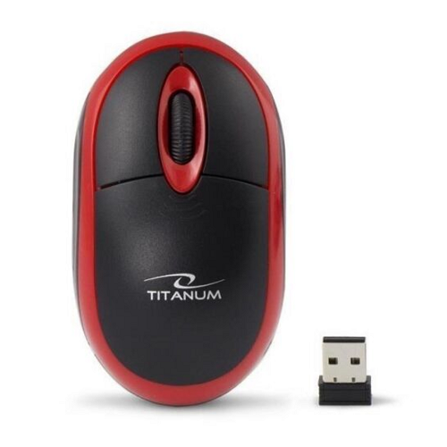 Мышь беспроводная Esperanza Titanum Mouse TM116R 1000 dpi Black-Red - Фото 3 Мышь беспроводная Esperanza Titanum Mouse TM116R 1000 dpi Black-Red - изображение 3