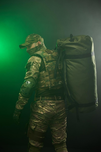 Тактический рюкзак баул Int мужской 100 л хаки М-35306 - изображение 1