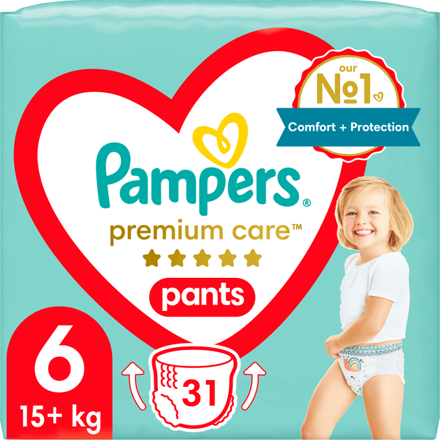 Підгузки-трусики Pampers Premium Care Pants 6 15+ кг 31 шт (8001090759917) - зображення 1