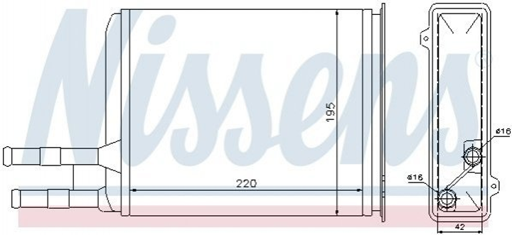 Радіатор системи опалення салона Nissens (73984) - зображення 1