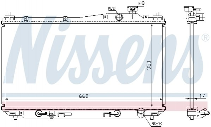 Радиатор охлаждения Nissens (68115) - изображение 1