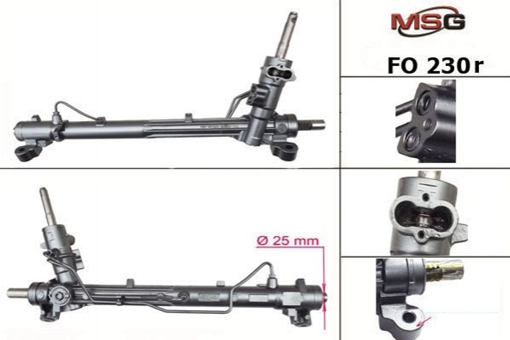 Рульова рейка з ГУР Ford Focus MSG (FO230R) - зображення 1