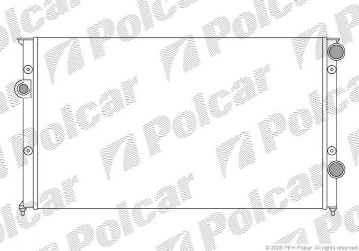 Радиатор охлаждения VW Passat 1.9D (B3) 91-93 Polcar (954608A7) - изображение 1