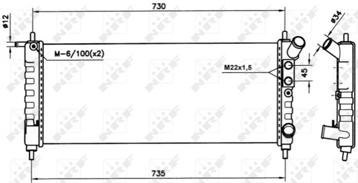 Радіатор NRF 58154 NRF (58154) - зображення 1