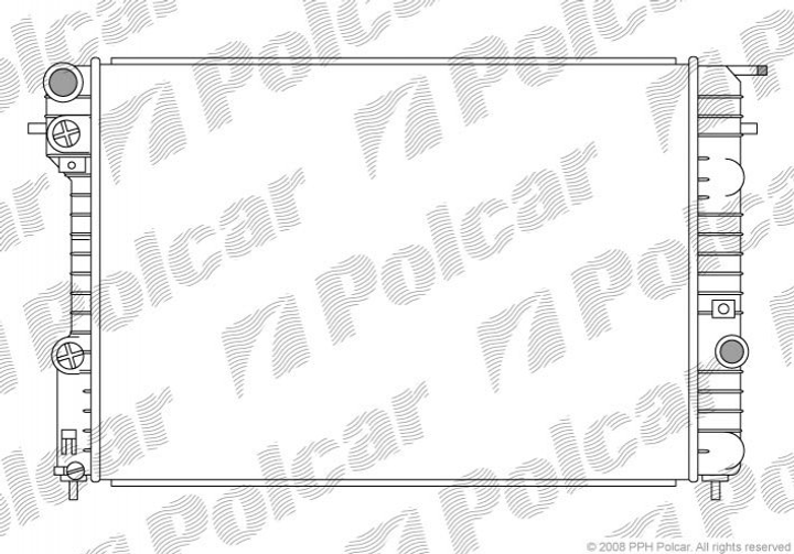 Радиатор охлаждения Opel OmegaB 2.0-3.0 03.94-07.03 Polcar (5527081) - изображение 1