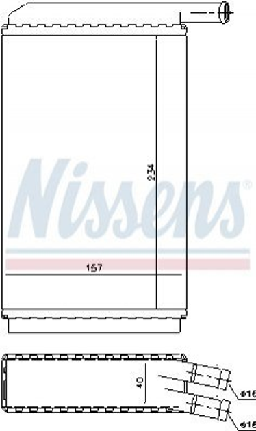 Радіатор пічки Nissens (73940) - зображення 1