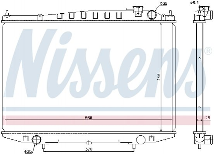 Радиатор Nissens (67356) - изображение 1
