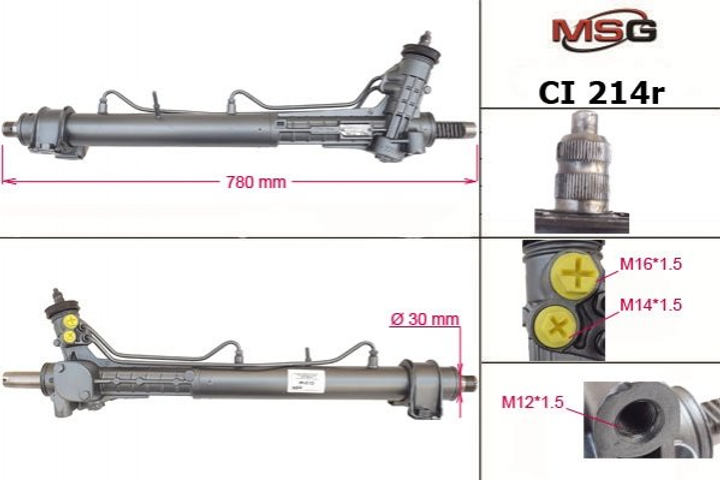 Рулевая рейка из ГУР Citroen Jumper, Fiat Ducato, Peugeot Boxer MSG (CI214R) - изображение 1