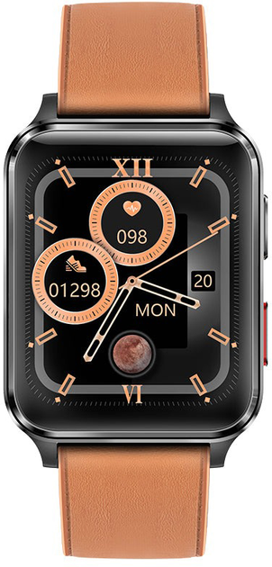 Smartwatch Kumi KU5 Pro Brązowy (KU-KU5P/BN) - obraz 1