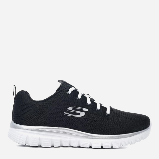 Жіночі кросівки для залу Skechers Graceful - Get Connected 12615W-BKW 38 (8US) 25 см Чорні (191665730217) - зображення 1