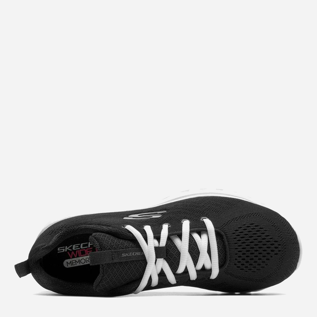 Жіночі кросівки для залу Skechers Graceful - Get Connected 12615W-BKW 40 (10US) 27 см Чорні (191665730255) - зображення 8