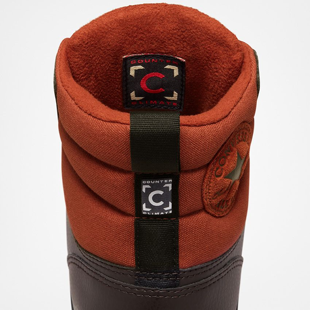 Чоловічі кеди високі Converse Chuck Taylor All Star Berkshire Boot A00721C 46 (11.5) 29.5 см Чорний/Темно-червоний (194433802192) - зображення 9