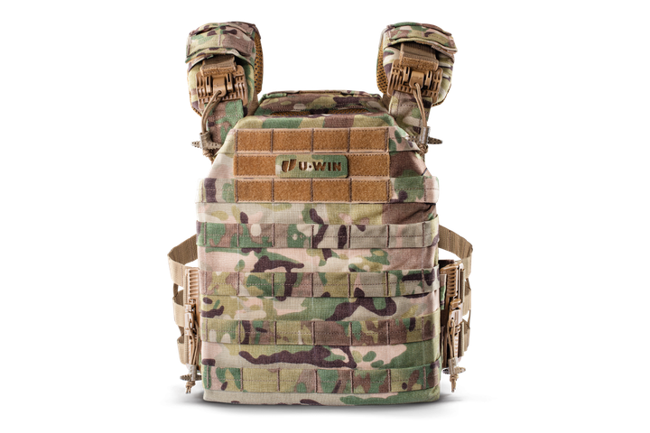 Плитоноска / тактичний жилет Plate Carrier U-WIN PRO зі швидким скиданням 250х300 зі скелетними камербандами Cordura 1000 Мультикам - зображення 2