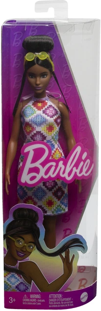 Lalka Barbie Fashionistas w kolorowej „szydełkowej” sukience (194735094035) - obraz 6