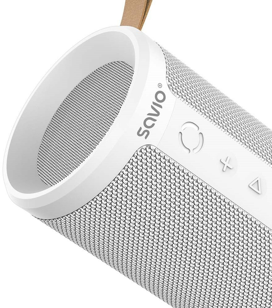 Портативна бездротова колонка Savio Stereo BS-032 White (SAVBS-032) - зображення 4