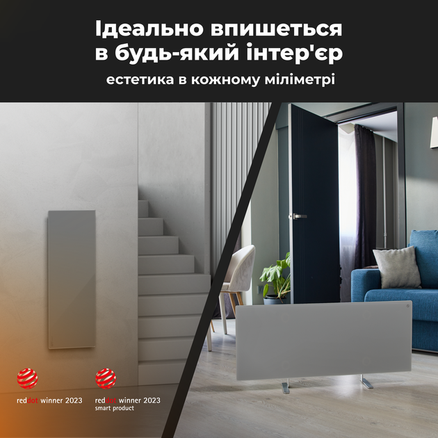 Конвектор AENO Premium Eco Smart GH5S LED Grey (AGH0005S) - изображение 4