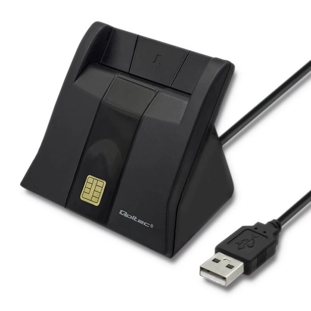 Сканер Qoltec для смарт-ID карт USB 2.0/Type-C (5901878506432) - зображення 2