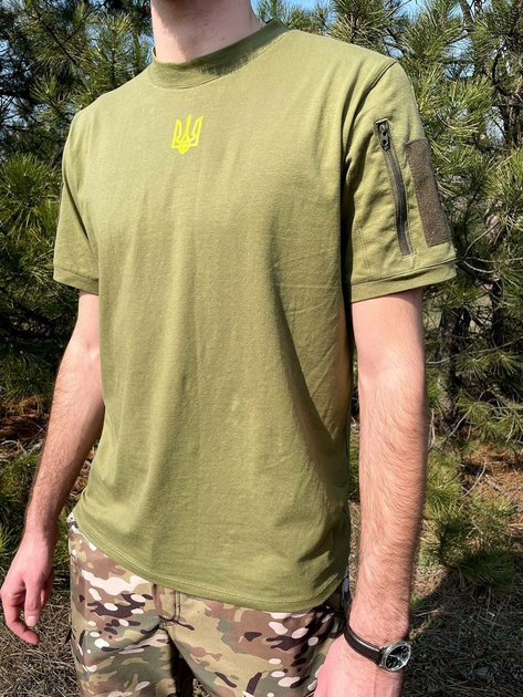 Літня військова тактична футболка 52 Оліва - зображення 2