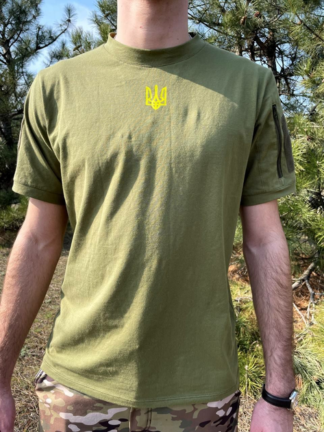 Летняя военная тактическая футболка 48 Олива - изображение 1