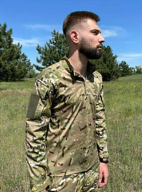 Военная тактическая рубашка с длинным рукавом Убакс 64 Мультикам - изображение 1
