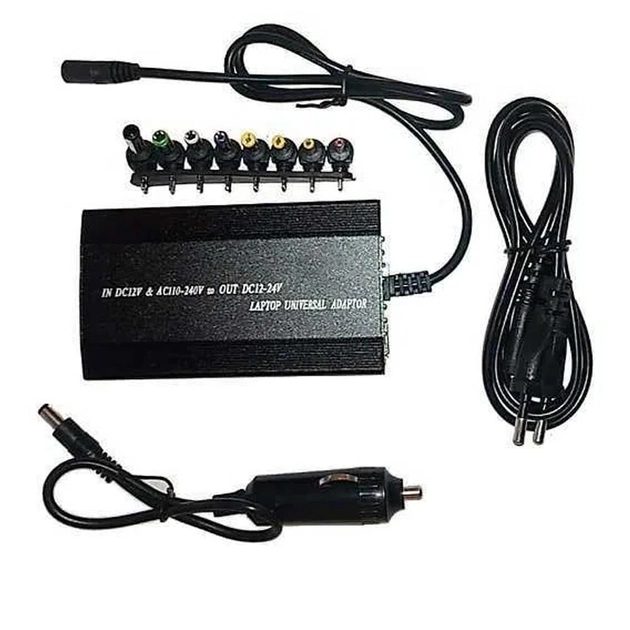 Универсальная блок питания Адаптер для ноутбука MY 150W зарядка от сети и прикуривателя 12-24В с разными разъемами - изображение 3