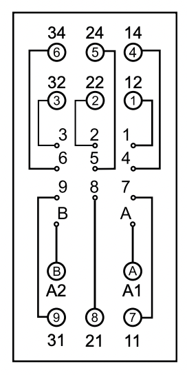 Колодка 16А 250V AC для промежуточного реле RERM3 [2473064] RERB3-S ETI - изображение 3
