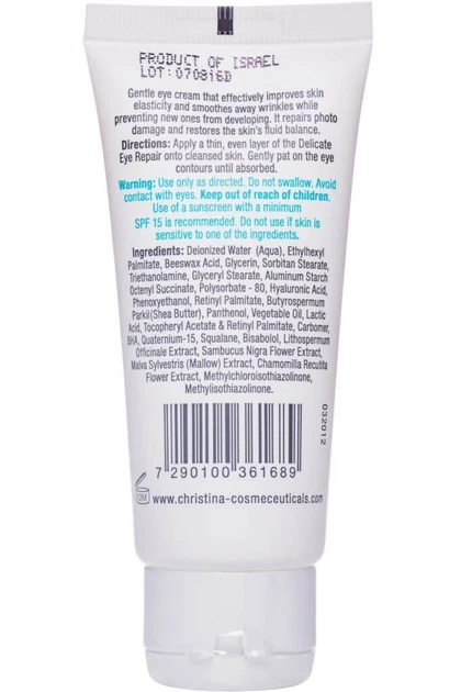 Деликатный крем для обновления кожи вокруг глаз для всех типов кожи Delicate Eye Repair Christina 60 мл - изображение 3