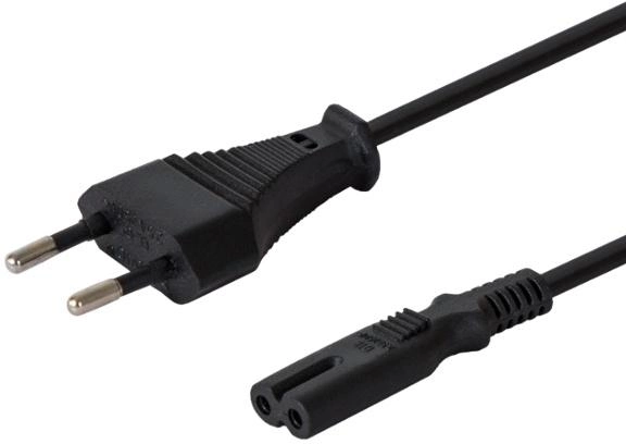 Kabel zasilający SAVIO CL-100 CEE7/16 - IEC-C7 1.8 m (5901986043034) - obraz 1