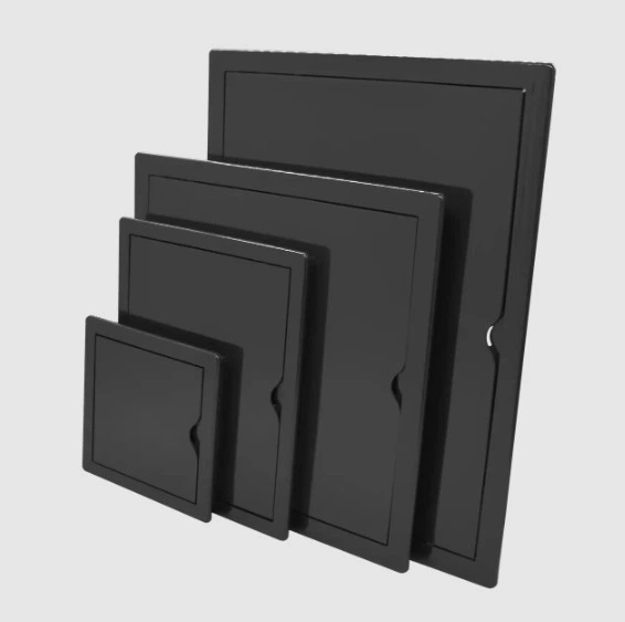 Ревизионный люк без замка AirRoxy 25/40 черный графит 02-817АGR - изображение 3